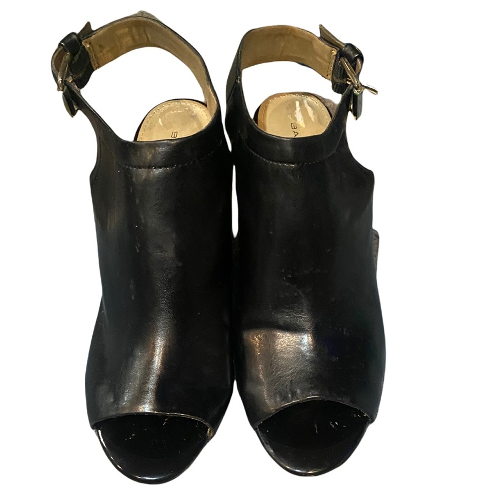 🌟 Black wedge buckle ankle strap - Picture 2 of 5